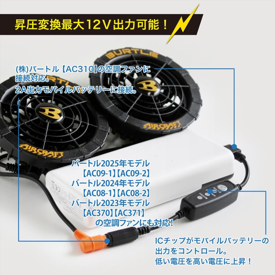BURTLE 12V USB昇圧 アダプター L型 バートル対応 2025年モデル BURTLE 12V USB昇圧 アダプター L型 バートル対応 2025年モデル