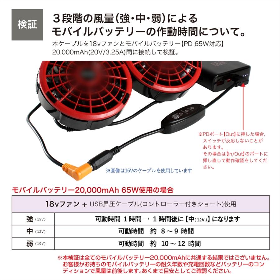 ワークマン 対応 WZ4670 WZ4650 WindCore Type-C昇圧 アダプター