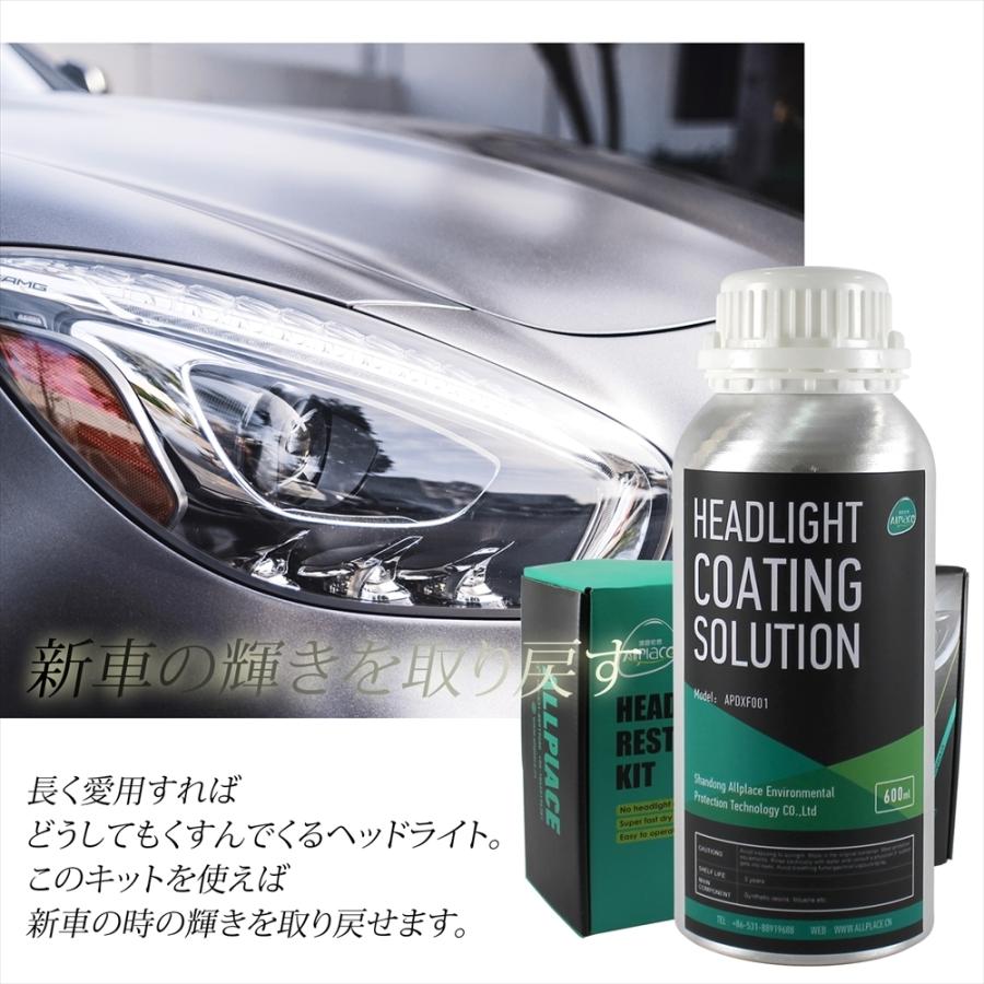 ヘッドランプリムーバー 専用 溶剤 コーティングリキッド 600ml 1本 ヘッドライト 2023 ヘッドライトクリーナー 車 コーテング | AllPlace | 02