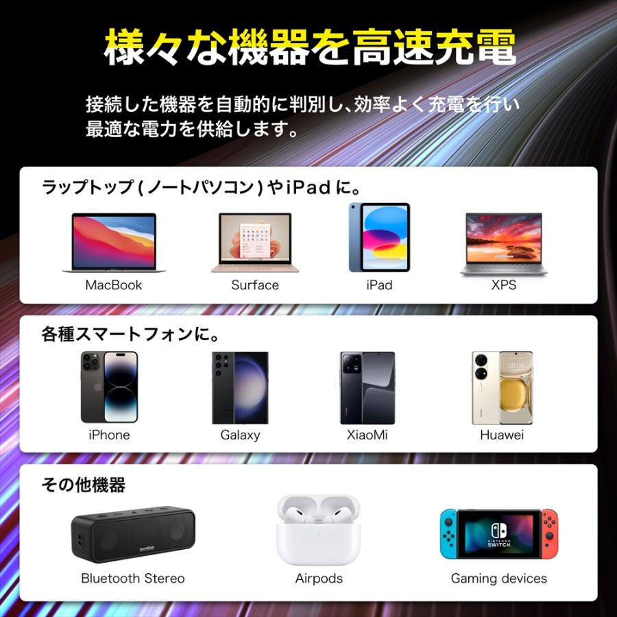 急速充電器 45W PC スマホ ACアダプター PD 充電器 急速充電 2ポート