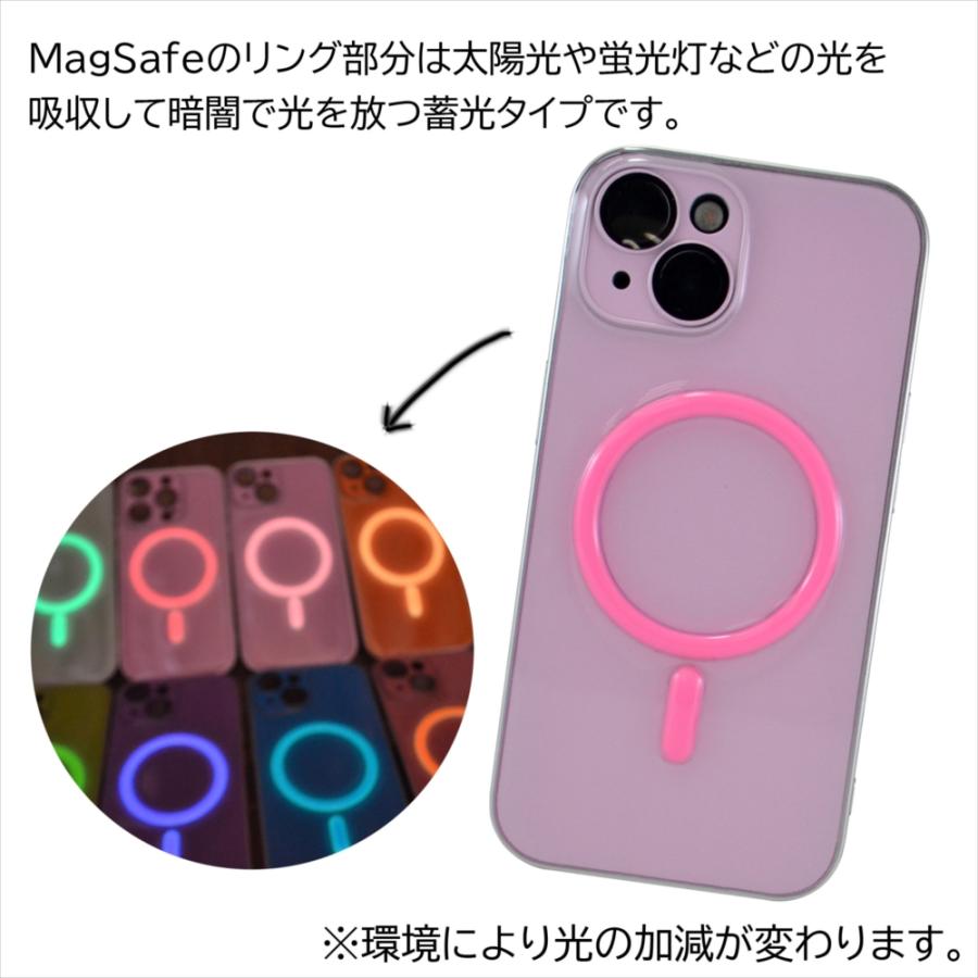 光るiPhoneケース リング付き マグセーフ アイフォン ケース iPhone15 iPhone 14 Pro 15pro