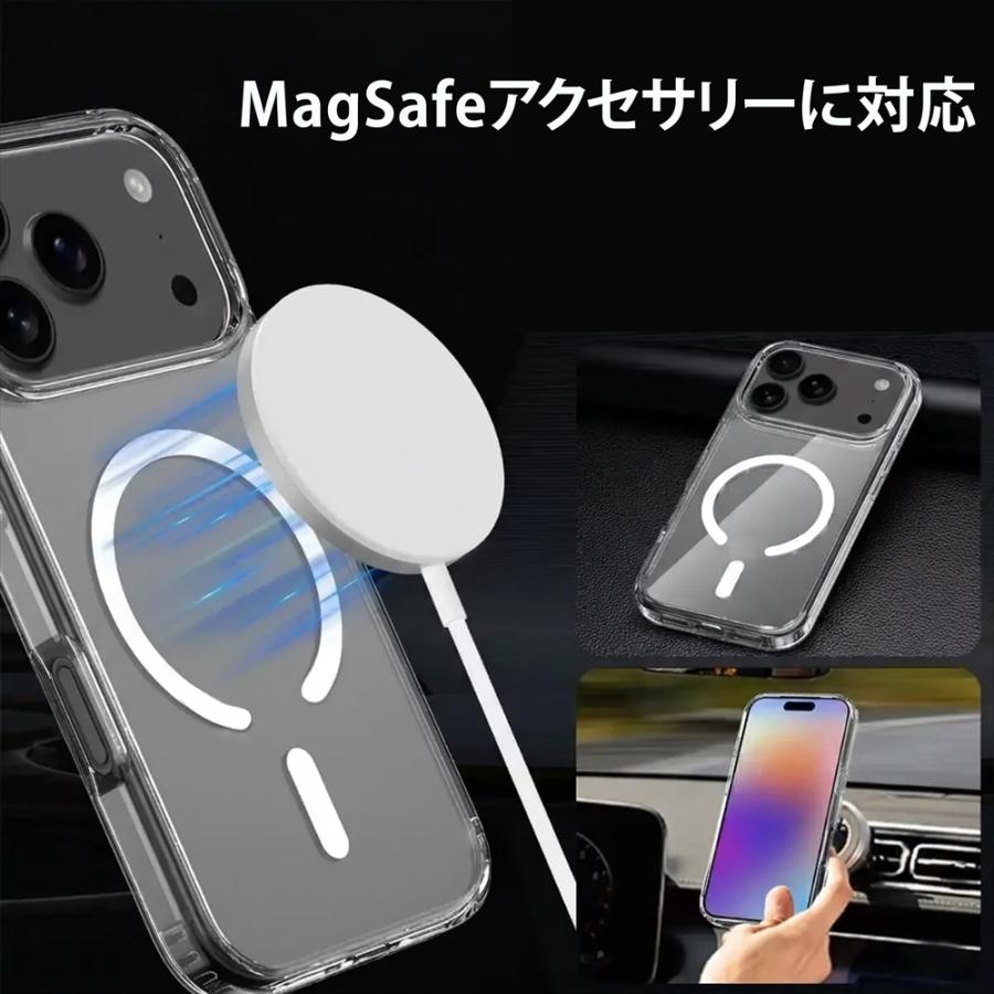 iPhone Galaxy スマホケース magsafe対応 耐衝撃 クリアケース
