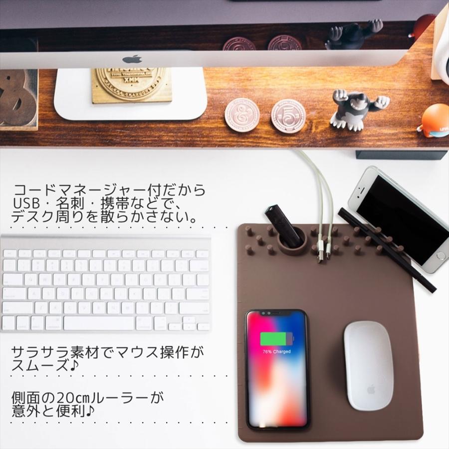 Qi ワイヤレス充電器付き マウスパッド ワイヤレス充電器 iphonex