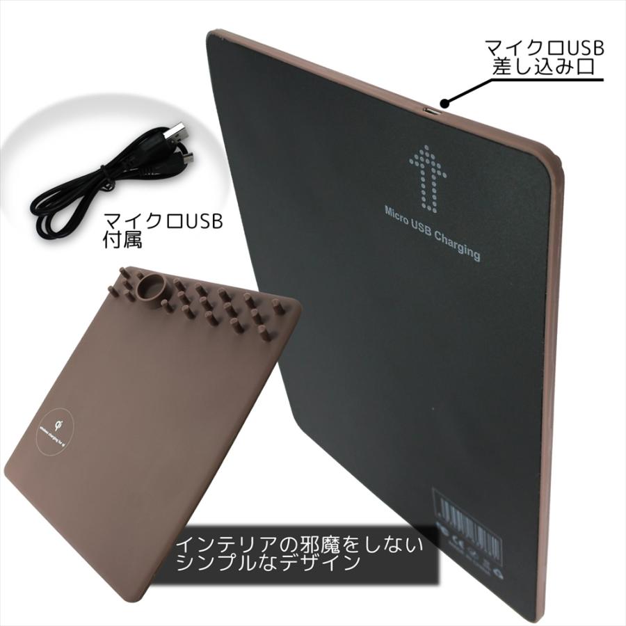 Qi ワイヤレス充電器付き マウスパッド ワイヤレス充電器 iphonex