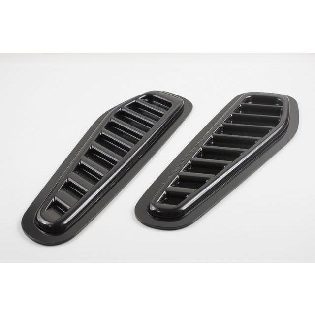 ダミーダクト 汎用 サメエラ風 ボンネット トランク エアロ ブラック