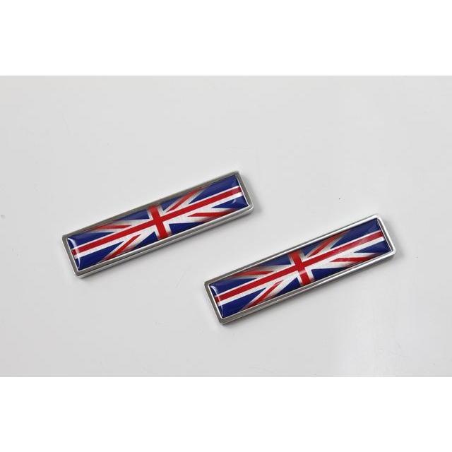 スリム国旗柄エンブレム2個入り イギリス ユニオンジャック 細型 細長