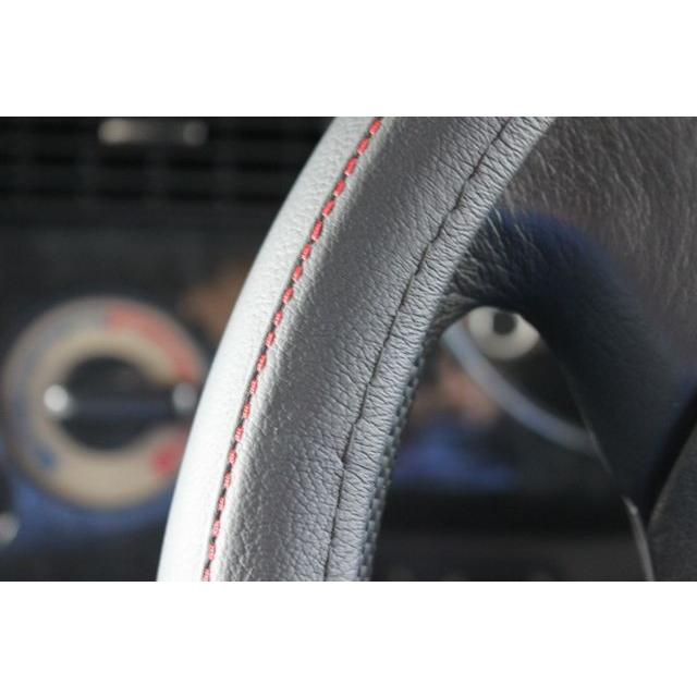 ホンダ 本革仕上げ 赤ステッチ付 ステアリング エアバックカバー【美品】♪ REAL（車） JB64/JB74ジムニー/ジムニーシエラ用REAL「オール