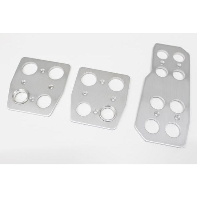 アルミペダル ペダルカバー MT マニュアル 汎用 シンプル 取り付け方 2WAY 穴あけ 穴あけ不要 内装 カスタム の商品画像