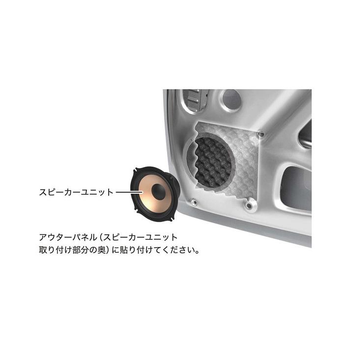 オーディオテクニカ スピーカー背面用 デッドニング 吸音材 スピーカーコースター AT-AQ472 (2枚入)×2個セット|autoitem|06