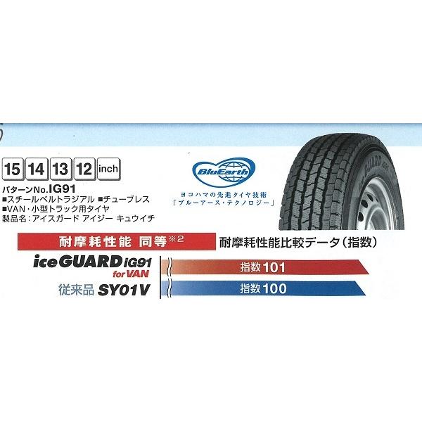 145/80R12 80N (6P相当) IG91 Yスタッドレスタイヤ VAV 小型トラック用 16本 法人様限定品４本以上送料無料（北海道,沖縄,離島除く）｜autoland｜03