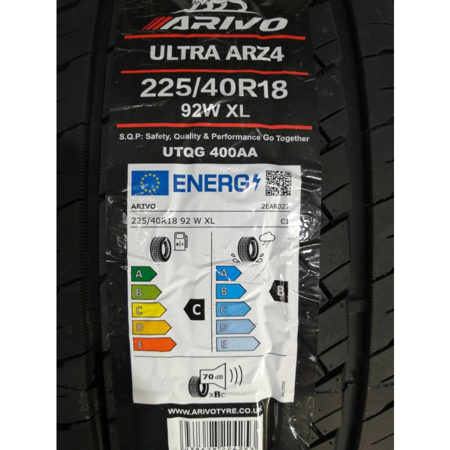 225/40R18 92W XL ARIVO ARZ4 新品 サマータイヤ 4本セット 2025年製