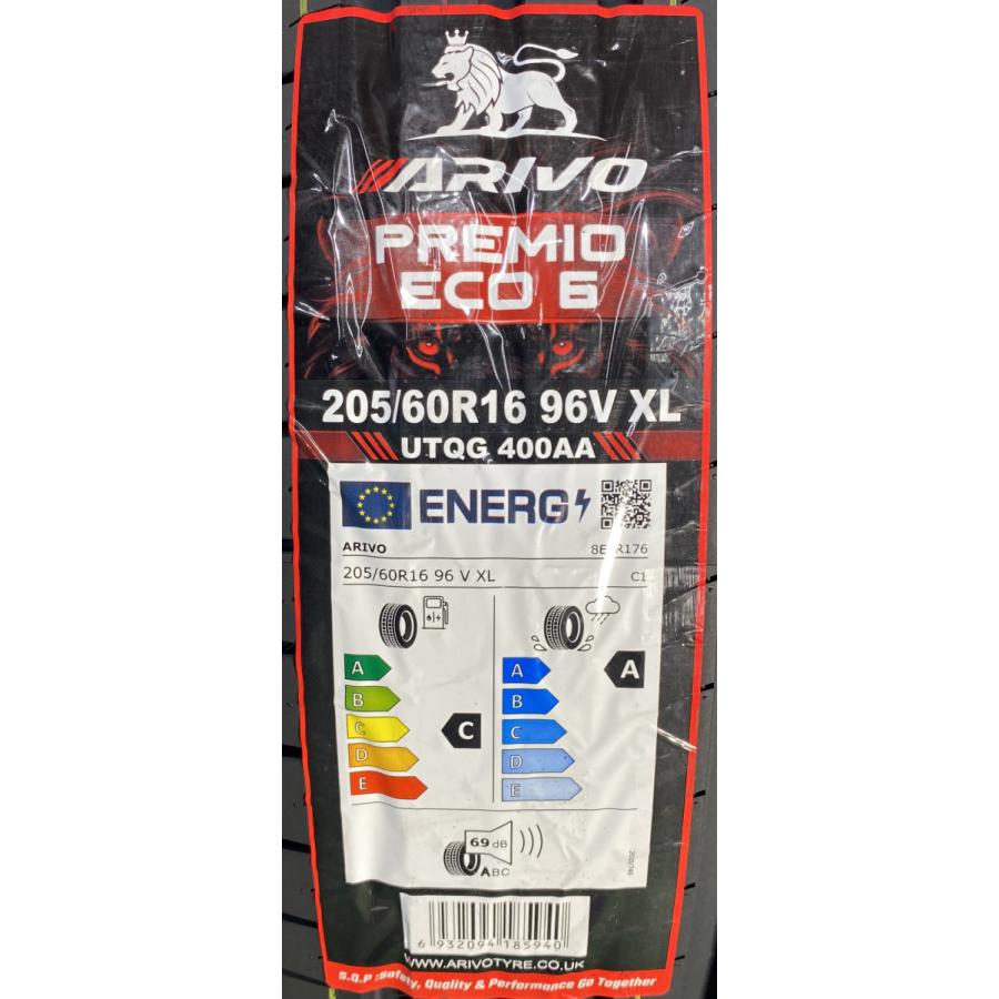 205/60R16 96V XL ARIVO PREMIO ECO6 新品 サマータイヤ 4本セット