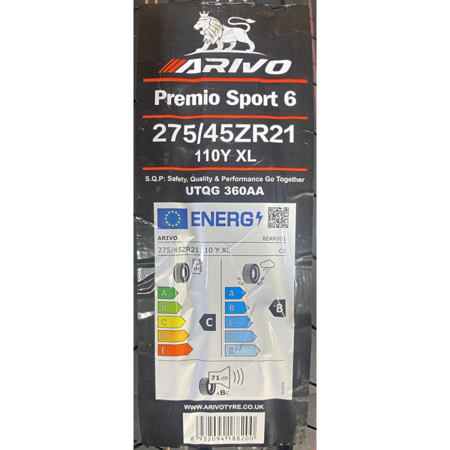 275/45R21 110Y XL ARIVO PREMIO SPORT6 新品 サマータイヤ 2本セット