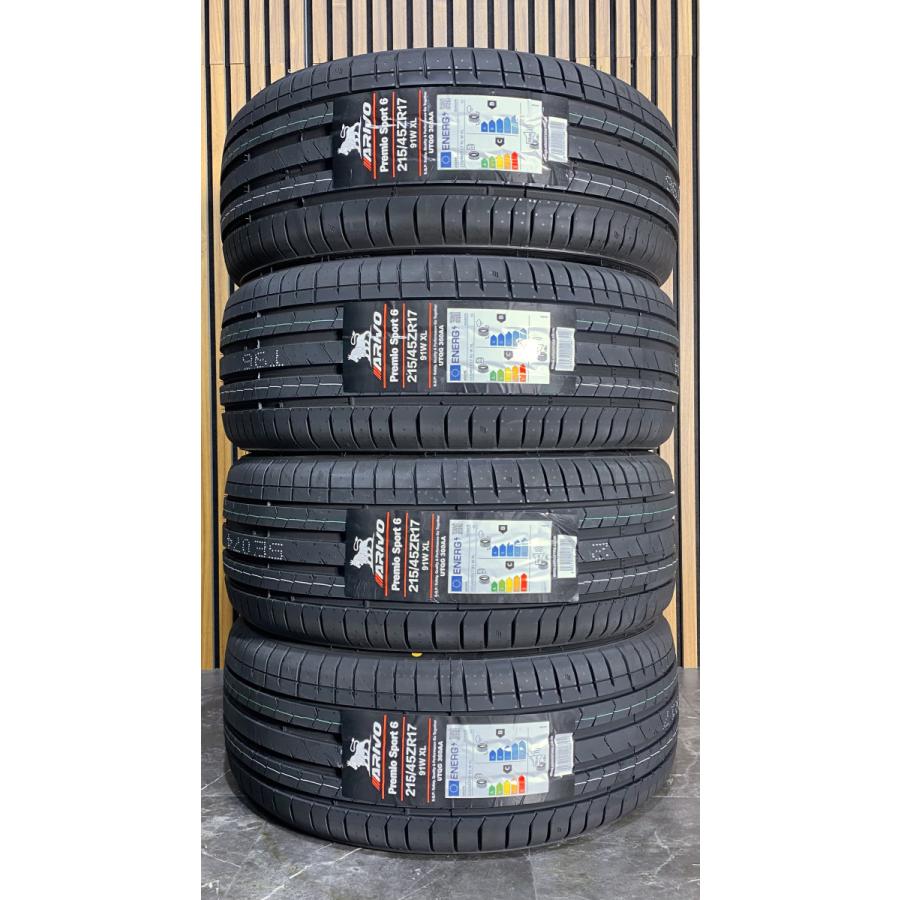 215/45R17 91W XL ARIVO PREMIO SPORT6 新品 サマータイヤ 4本セット
