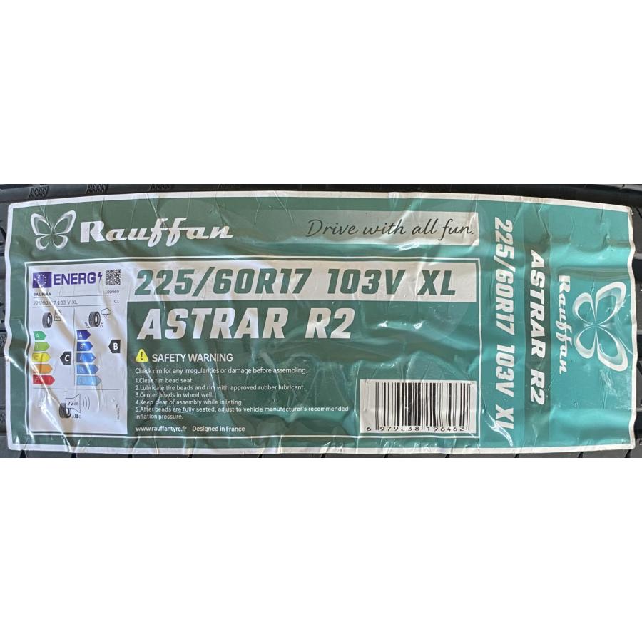 225/60R17 103V XL Rauffan ASTRAR R2 新品 サマータイヤ 4本セット