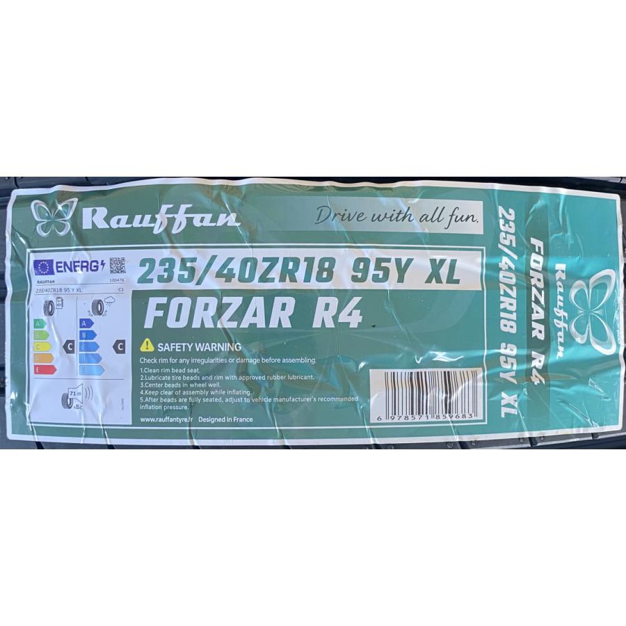 235/40R18 95Y XL Rauffan FORZAR R4 新品 サマータイヤ 4本セット