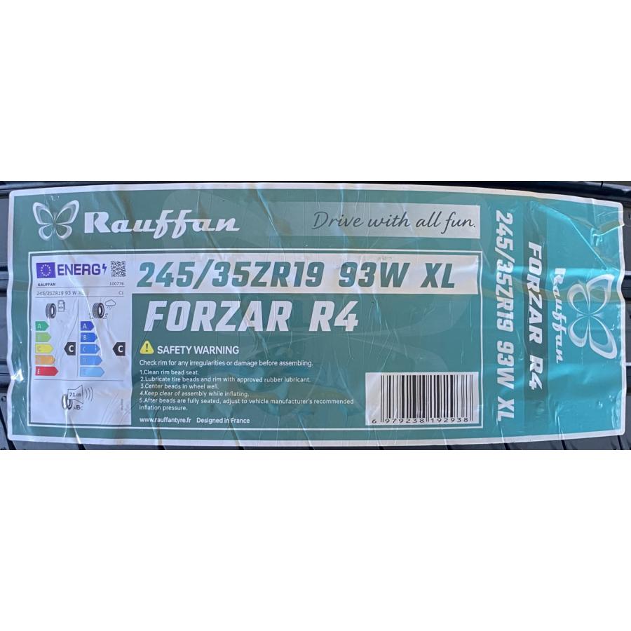245/35R19 93W Rauffan FORZAR R4 新品 サマータイヤ 2本セット 2026年