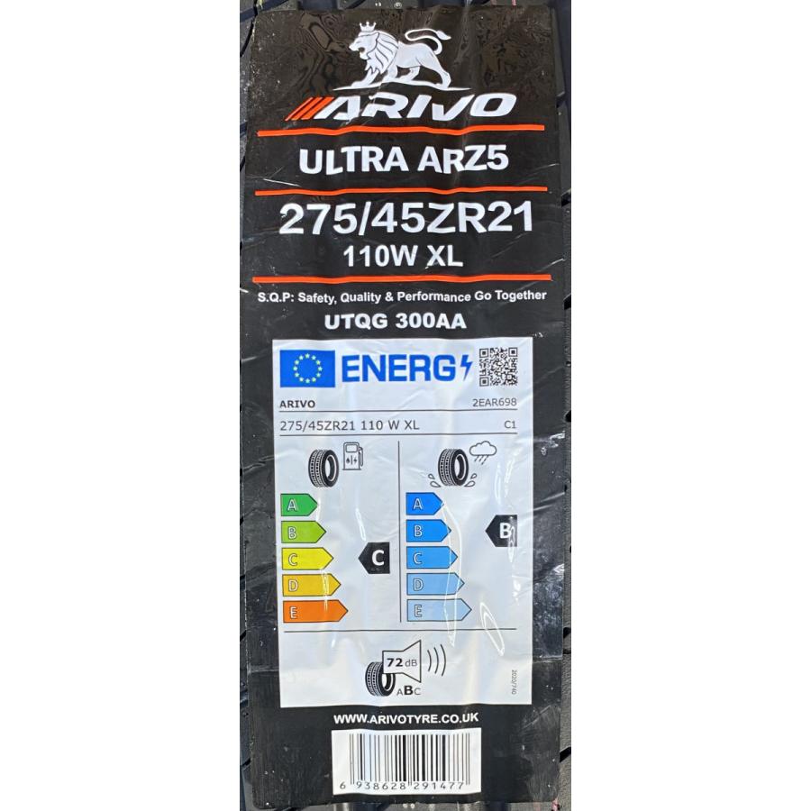 275/45R21 110W XL ARIVO ARZ5 新品 サマータイヤ 4本セット 2026年製
