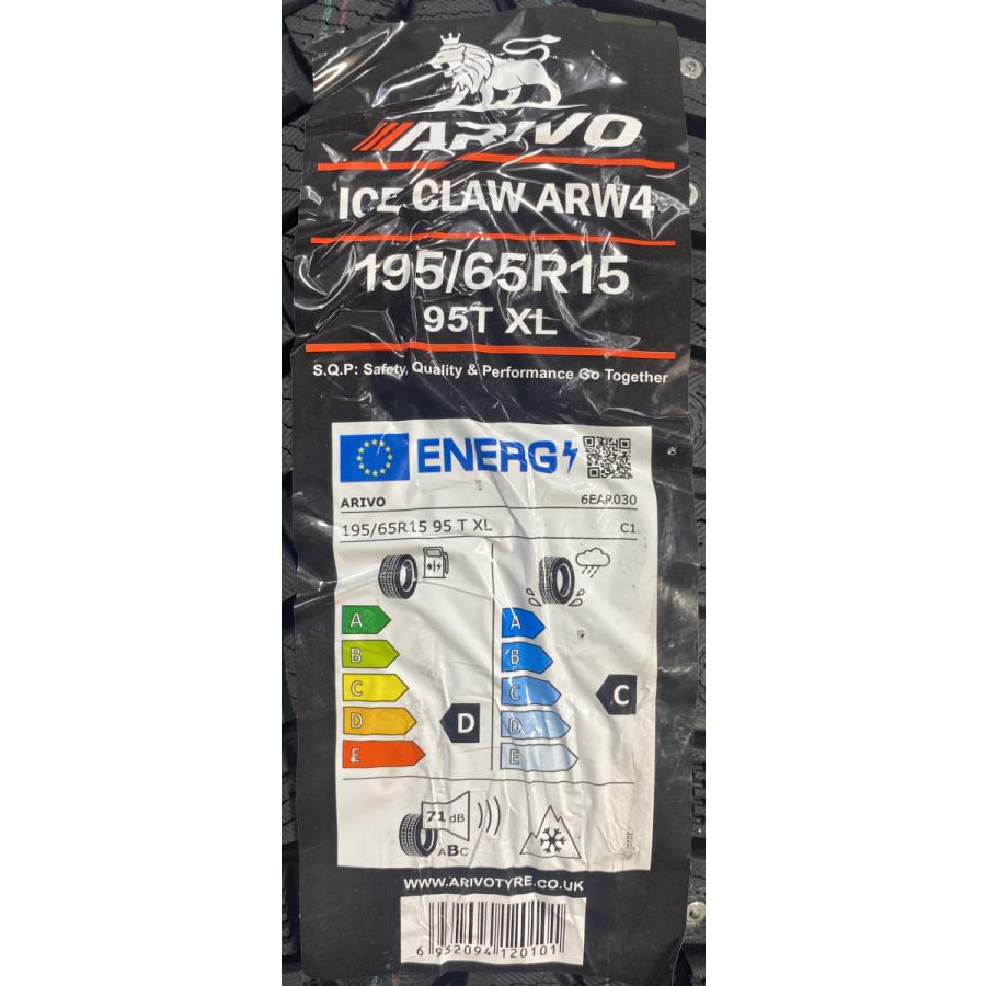 195/65R15 95T XL ARIVO ARW4 新品 スパイクタイヤ 4本セット 2025年製