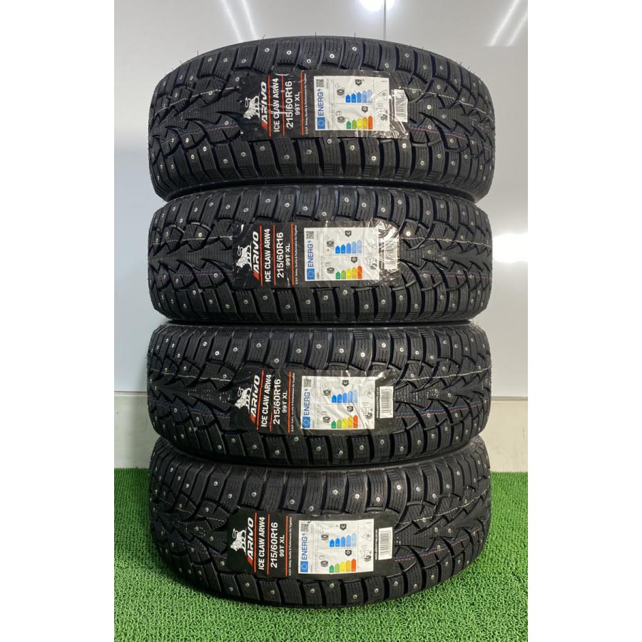 215/60R16 99T XL ARIVO ARW4 新品 スパイクタイヤ 4本セット 2025年製