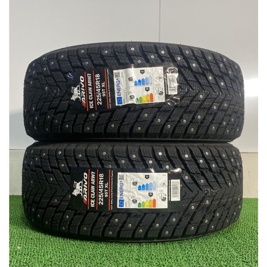 225/45R18 95T XL ARIVO ARW7 新品 スパイクタイヤ 2本セット 2025年製  