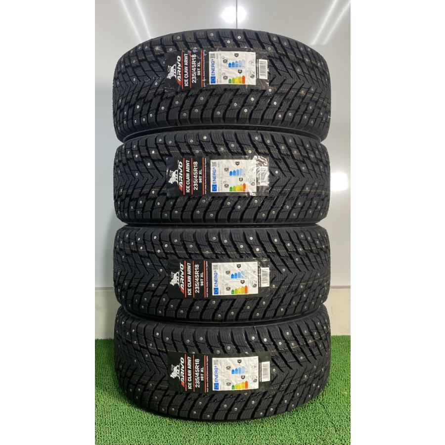 235/45R18 98T XL ARIVO ARW7 新品 スパイクタイヤ 4本セット 2025年製 