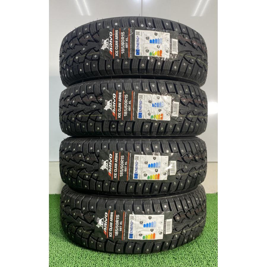 185/60R15 88T XL ARIVO ARW4 新品 スパイクタイヤ 4本セット 2025年製