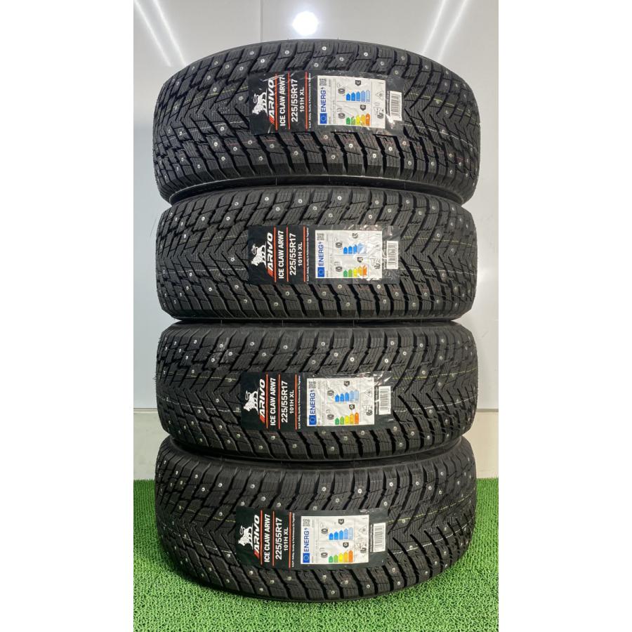 225/55R17 101H XL ARIVO ARW7 新品 スパイクタイヤ 4本セット 2025年