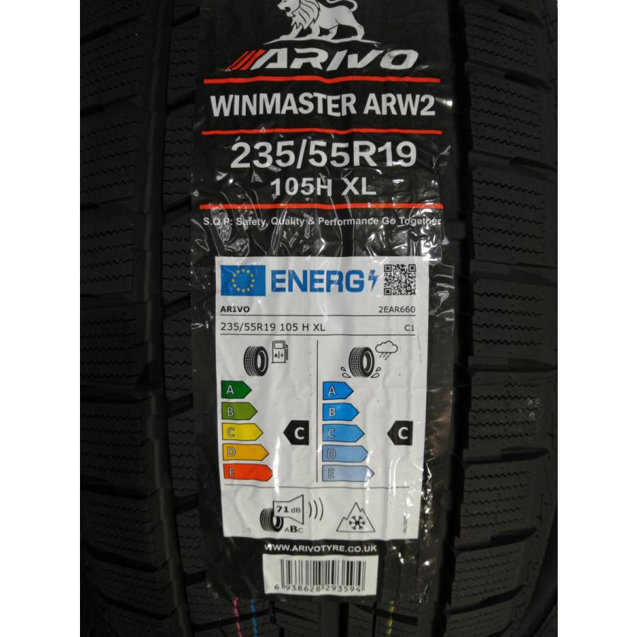 235/55R19 105H XL ARIVO ARW2 新品 スタッドレスタイヤ 4本セット 2024年製 ※本州送料無料 235/55/19 冬タイヤ_3