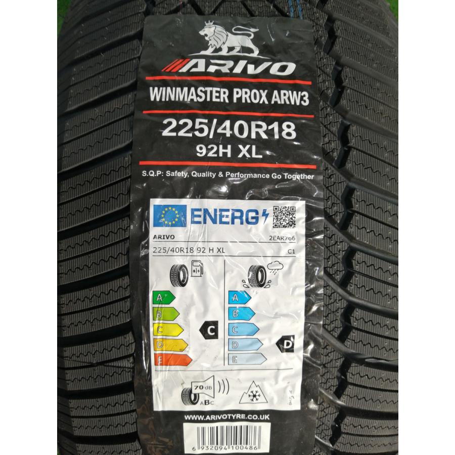 225/40R18 92H XL ARIVO ARW3 新品 スタッドレスタイヤ 4本セット 2025