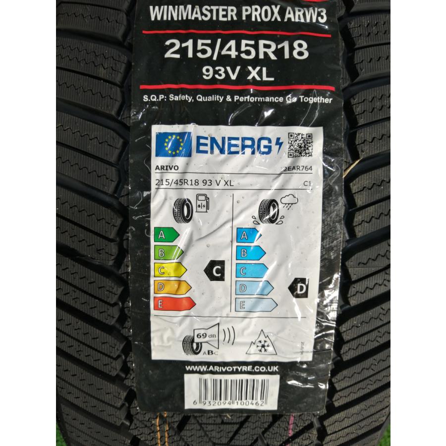215/45R18 93V XL ARIVO ARW3 新品 スタッドレスタイヤ 4本セット 2025