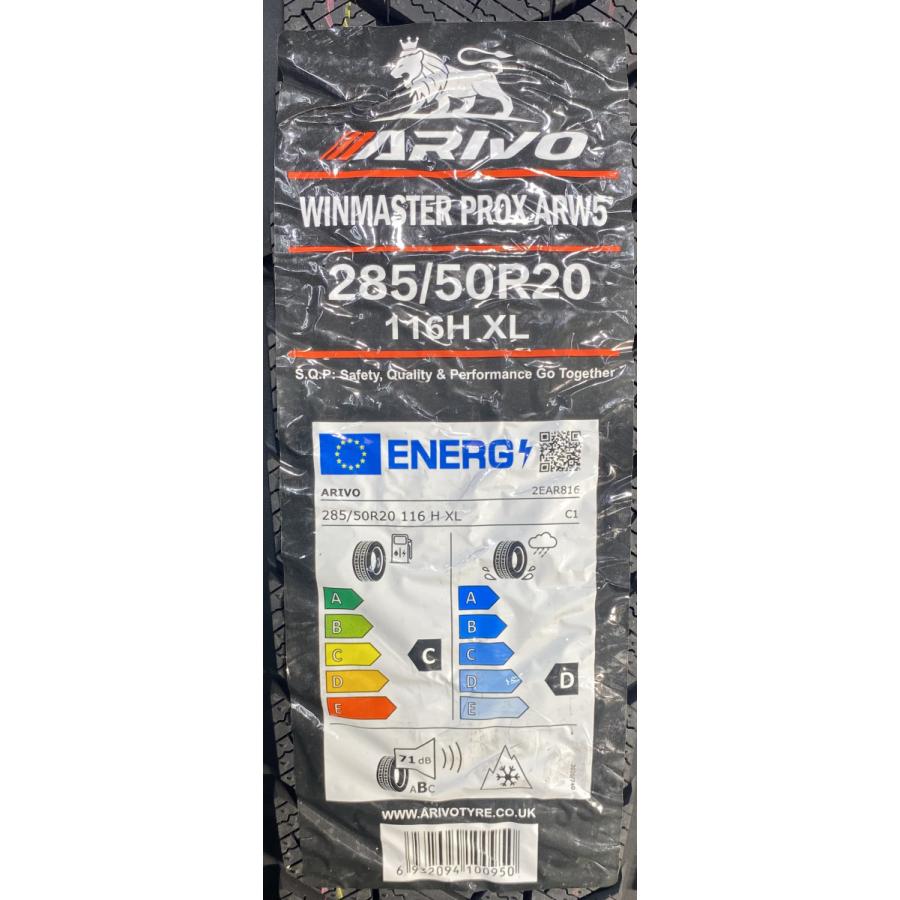 285/50R20 116H XL ARIVO ARW5 新品 スタッドレスタイヤ 4本セット 2025年製 ※本州送料無料 285/50/20 冬タイヤ_3