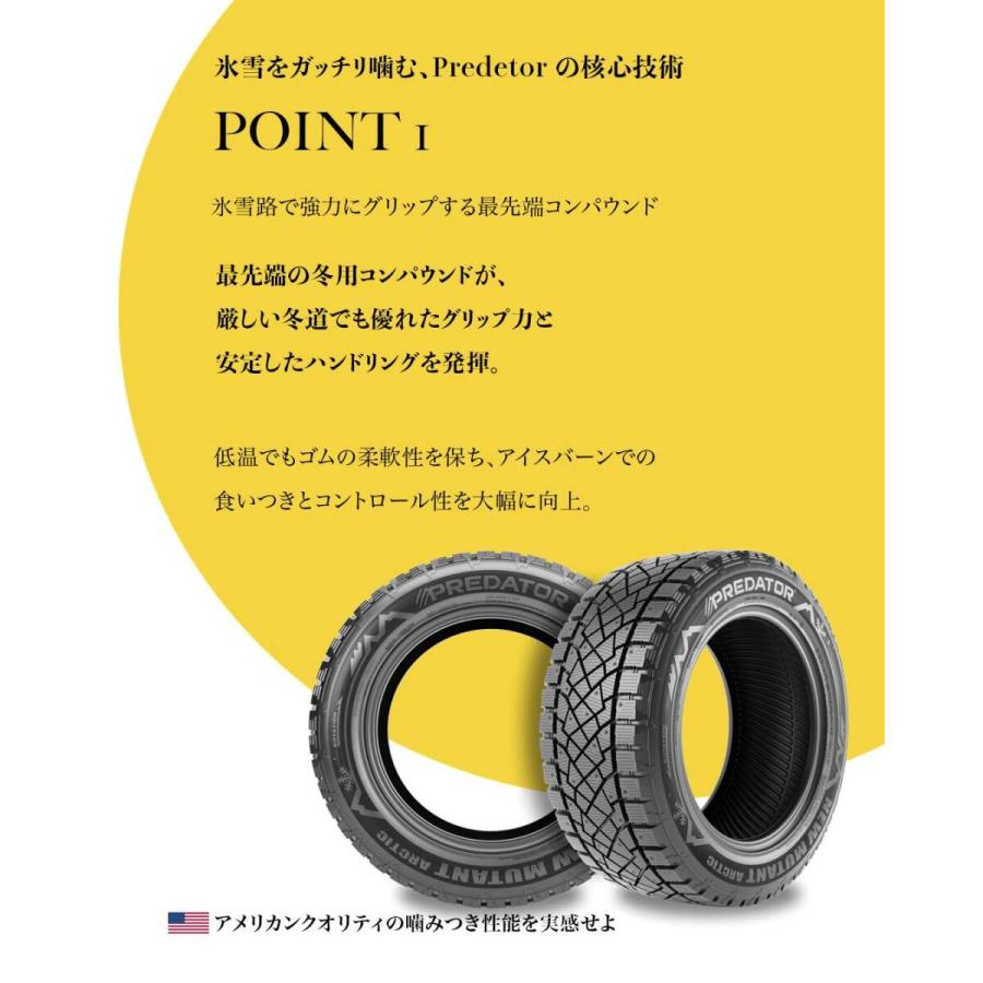 265/70R17 123/120Q PREDATOR 新品 スタッドレスタイヤ 4本セット 2025年製 ※本州送料無料 265/70/17 冬タイヤの画像