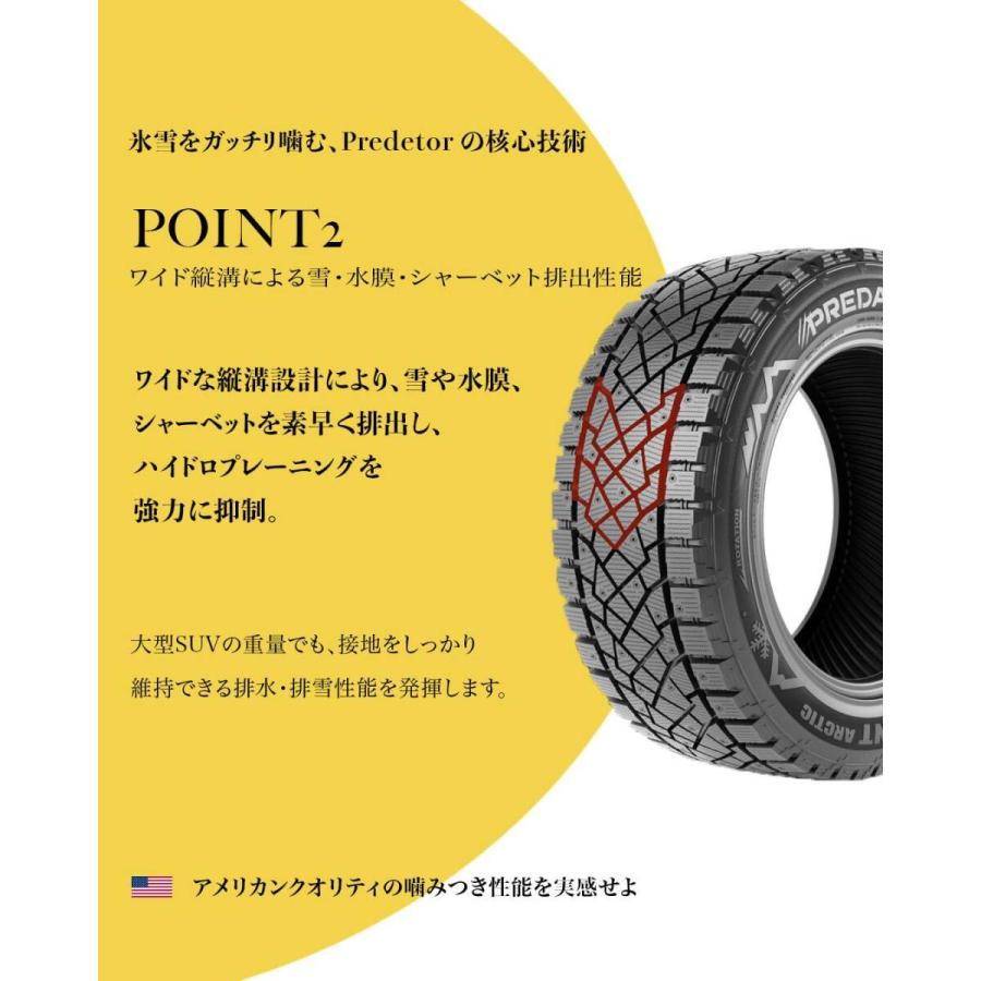265/70R17 123/120Q PREDATOR 新品 スタッドレスタイヤ 4本セット 2025年製 ※本州送料無料 265/70/17 冬タイヤの画像