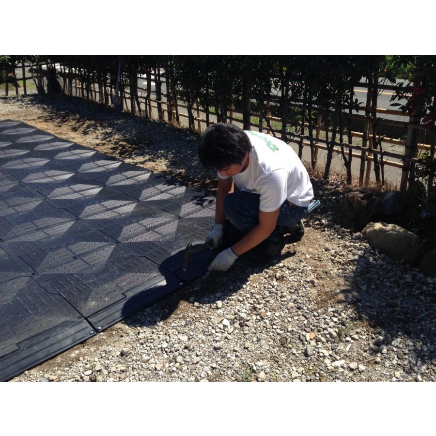 駐車場 マット オートマット 50枚 ＋ スロープ 10枚 固定ピン 84