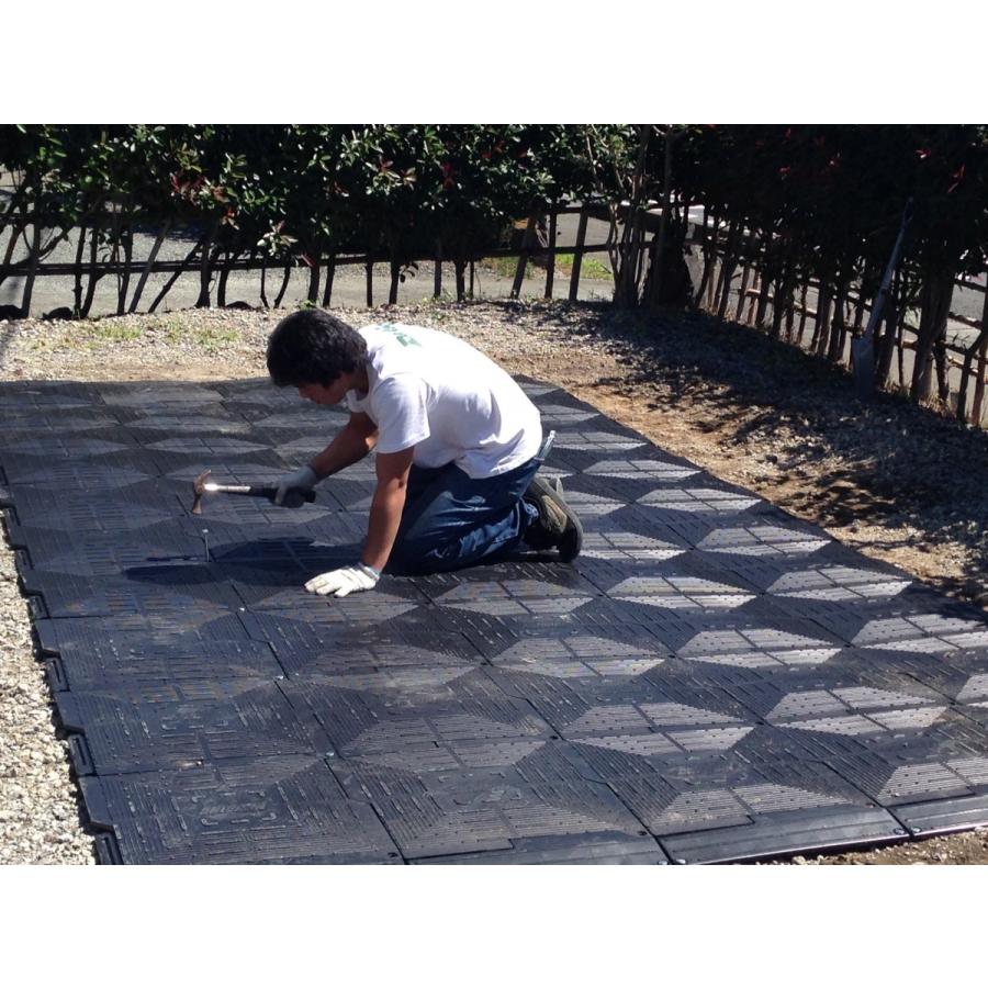 駐車場 マット オートマット 60枚 ＋ スロープ 12枚 固定ピン