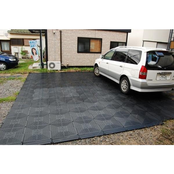 駐車場 マット オートマット 60枚 ＋ スロープ 12枚 固定ピン