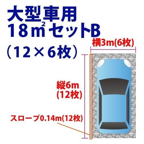 駐車場 マット オートマット72枚＋スロープ12枚＋固定ピン40本セット