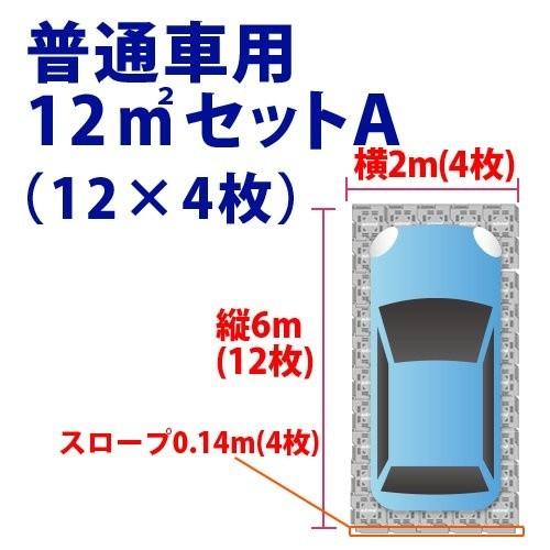 駐車場 マット オートマット48枚＋スロープ4枚＋固定ピン30本セット