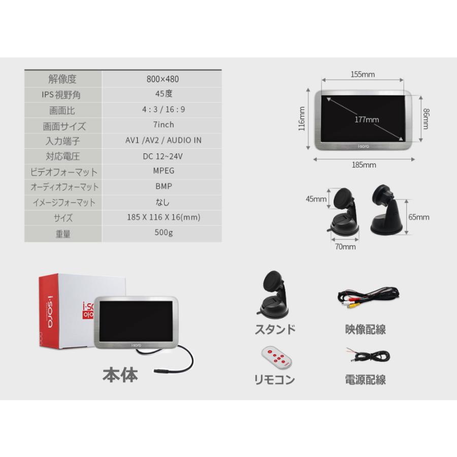 AUTOMAX izumi 車載モニター 7inch スピーカー内臓 解像度800x480