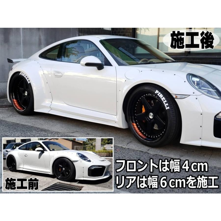 深リム ステッカー 3cm 緑 反射タイプ ホイール左右2本分 転写シート付き ディープリム用リムステッカー グリーン 幅30mm｜automaxizumi｜03