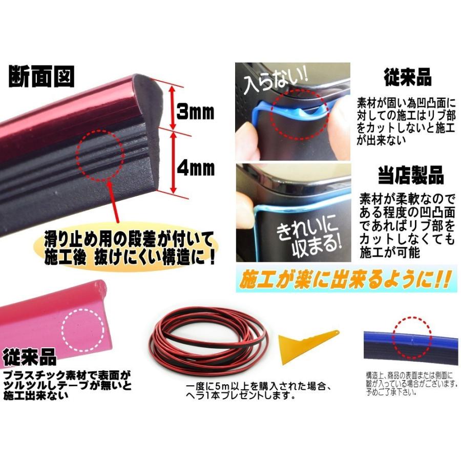 スリムモール メッキ赤 5ｍ ヘラ付き インテリア カラー モール ライン パネル 車 内装 デザイン 隙間 エッジ コンソール レッド Slimmolding R1 Automaxizumi 通販 Yahoo ショッピング