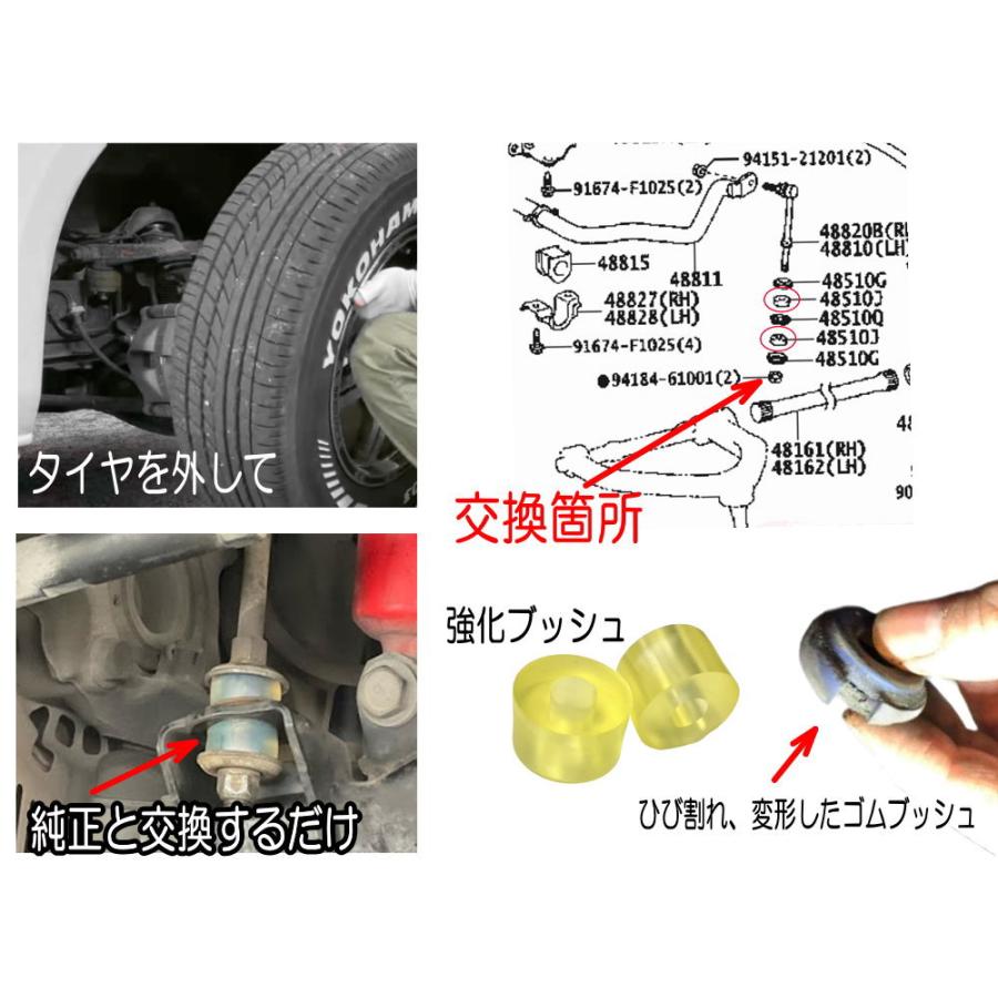 フロントスタビリンク用 ウレタンブッシュ (ハイエース用) 強化 フロントスタビリンク用 ウレタンブッシュ (ハイエース用) 強化
