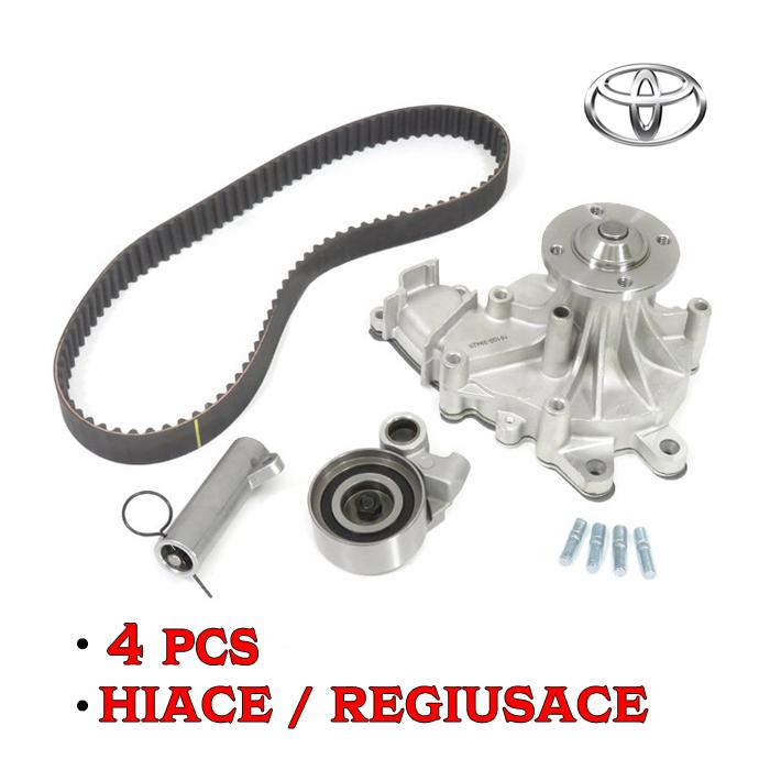 4点セット トヨタ 200系 ハイエース KDH201K タイミングベルト ウォータポンプ テンショナープーリー オートテンショナー