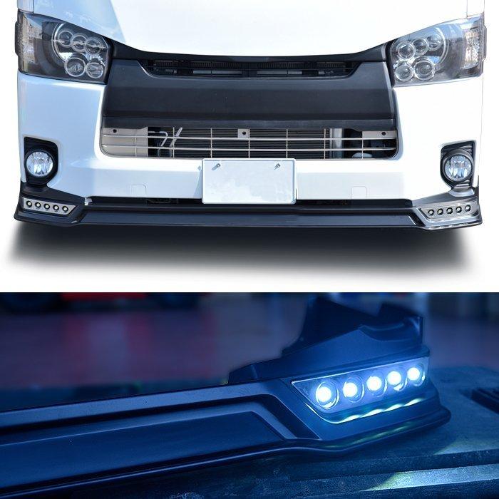 ハイエース ワイド用 Roadster リップスポイラー 209ブラック