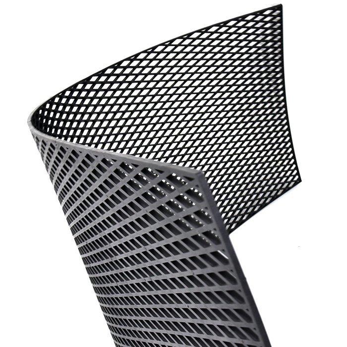 車用メッシュグリル ブラック シルバー ハニカム メッシュ グリル 約1200mm×395mm 六角 ABS 樹脂 ネット