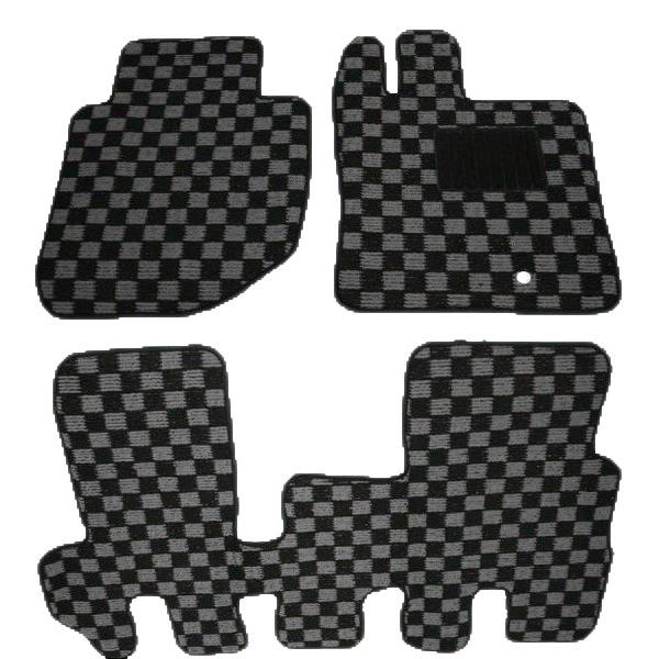 フロアマット チェック 黒/灰 3点セット タント L375S/L385S|autoparts-success|02