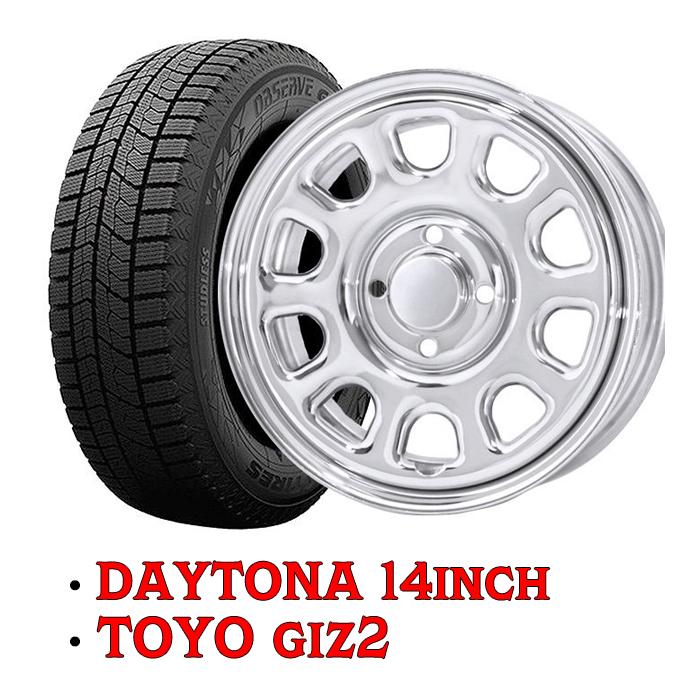 組込済 TOYO スタッドレス タイヤ GIZ2 & デイトナ 14インチ 組込済 TOYO スタッドレス タイヤ GIZ2 & デイトナ 14インチ