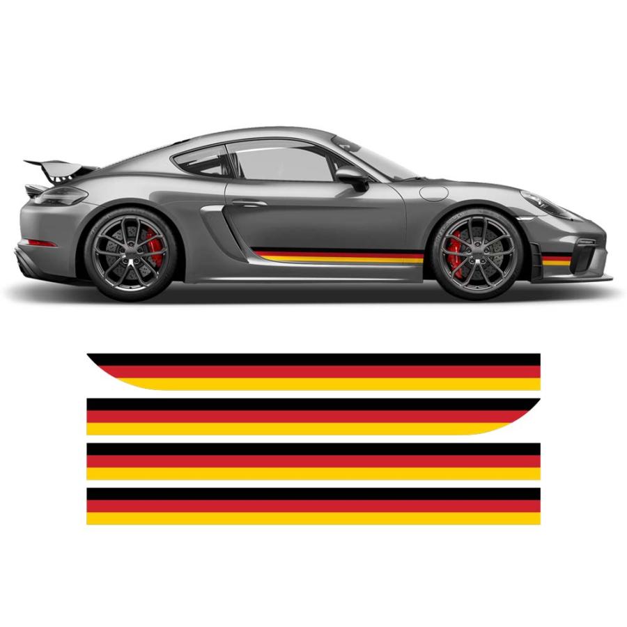 ポルシェ 718ボクスター／ケイマン ジャーマンフラッグ・サイドレーシングデカール_1