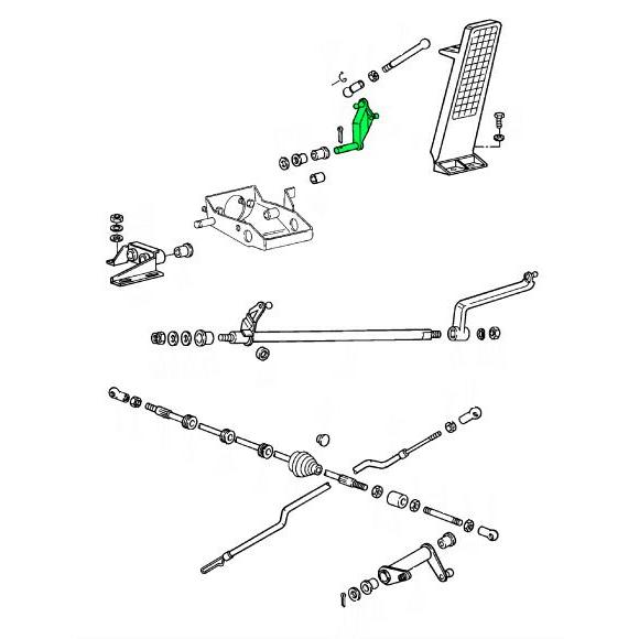 【ポルシェ純正】ポルシェ 930(911) スロットル レバー 90142325002